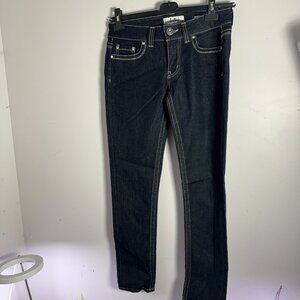 EUC DayTrip VirgoSkinny Womens Juniors Denim Jeans Dark Blue 27R 27 R